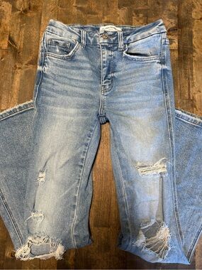 Flying Monkey Light Blue Distressed Kids Jeans